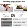 Super Ergonomic Orthopedic All Sleeping Pillow Positions Cervical Contour Neck Pillow Protect Spine Back Shoulder Pain Relie