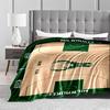 Milwaukee Bucks Basketball Court Style blanket, Green and Beige Design blanket, suitable for use in the bedroom, living room, on the sofa