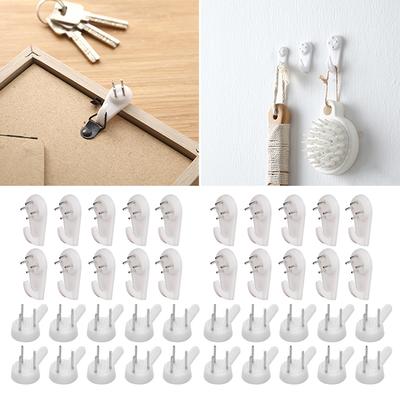 20Pz Viti Invisibili per Unghie Appendi Foto da Parete Appendi Cornici Gancio da Parete per Pitture Ganci per Mobili Appendi Quadri Senza Tracce