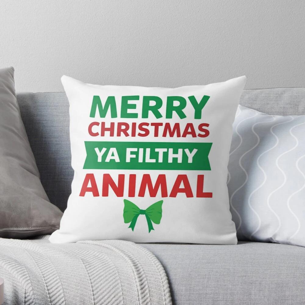Merry Christmas Snowman Decoration Home Pillowcase Cushion Cover 50X50Cm Autumn Nordic 40X40Cm Modern Living Room Sofa Bed