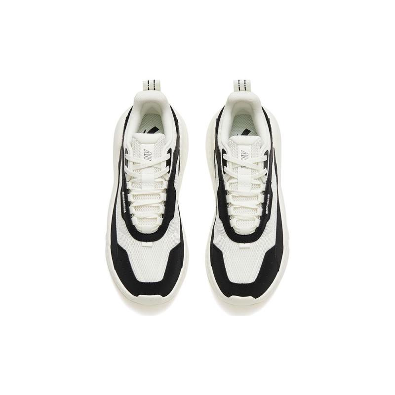 Anta Slip-Resistant Breathable Low-Top Sports Casual Shoes Women's White Black Sneakers 922328823-1