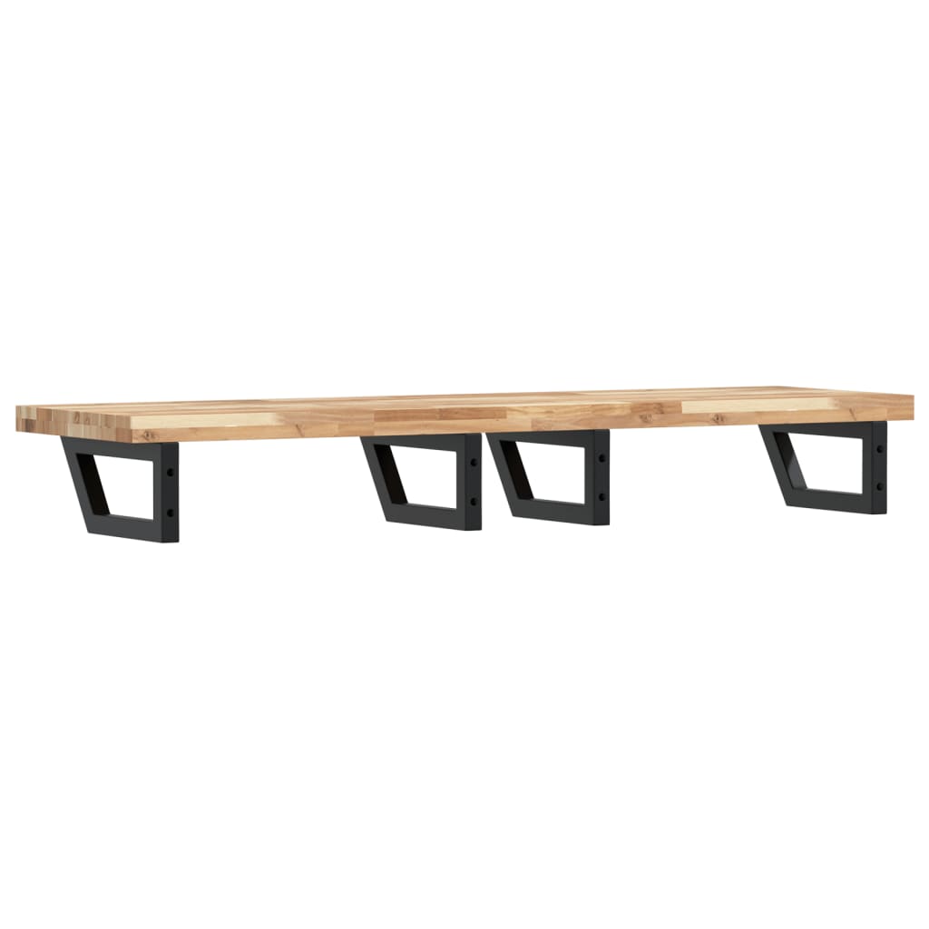 Vidaxl Wall Shelf Under Sink, Steel and Solid Acacia Wood
