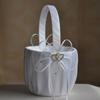 Double Bow Flower Girl Bridal Gift Flower Basket Party Decor Wedding Supplies Ring Pillow Basket