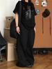 Women's Plus Size Oversized Cotton Streetwear Tee: Trendy Lazy Style for Chubby Girls & Couples