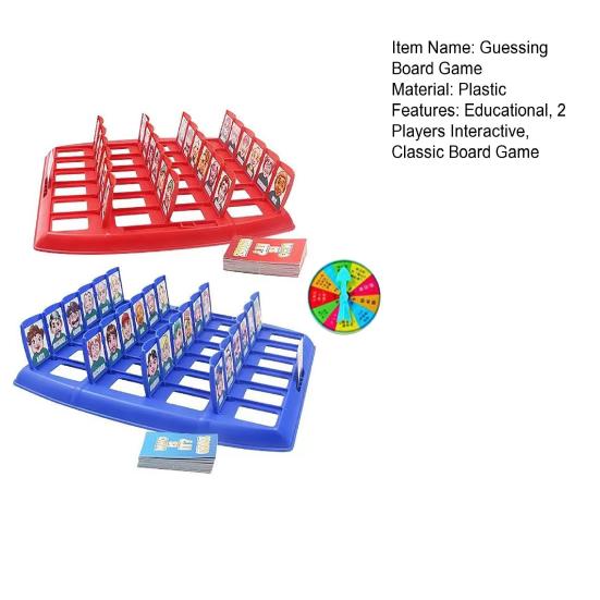 Who Is It Board Game Kids Adults Family Night Classic Guessing Game Portable Travel 2 Players Interactive Tabletop Game Educational Toy