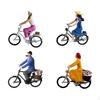 4 Pieces 1/64 Cyclist Figure Set Cycler Figurine Dioramas Stimulated DIY Scene Photo Prop Resin