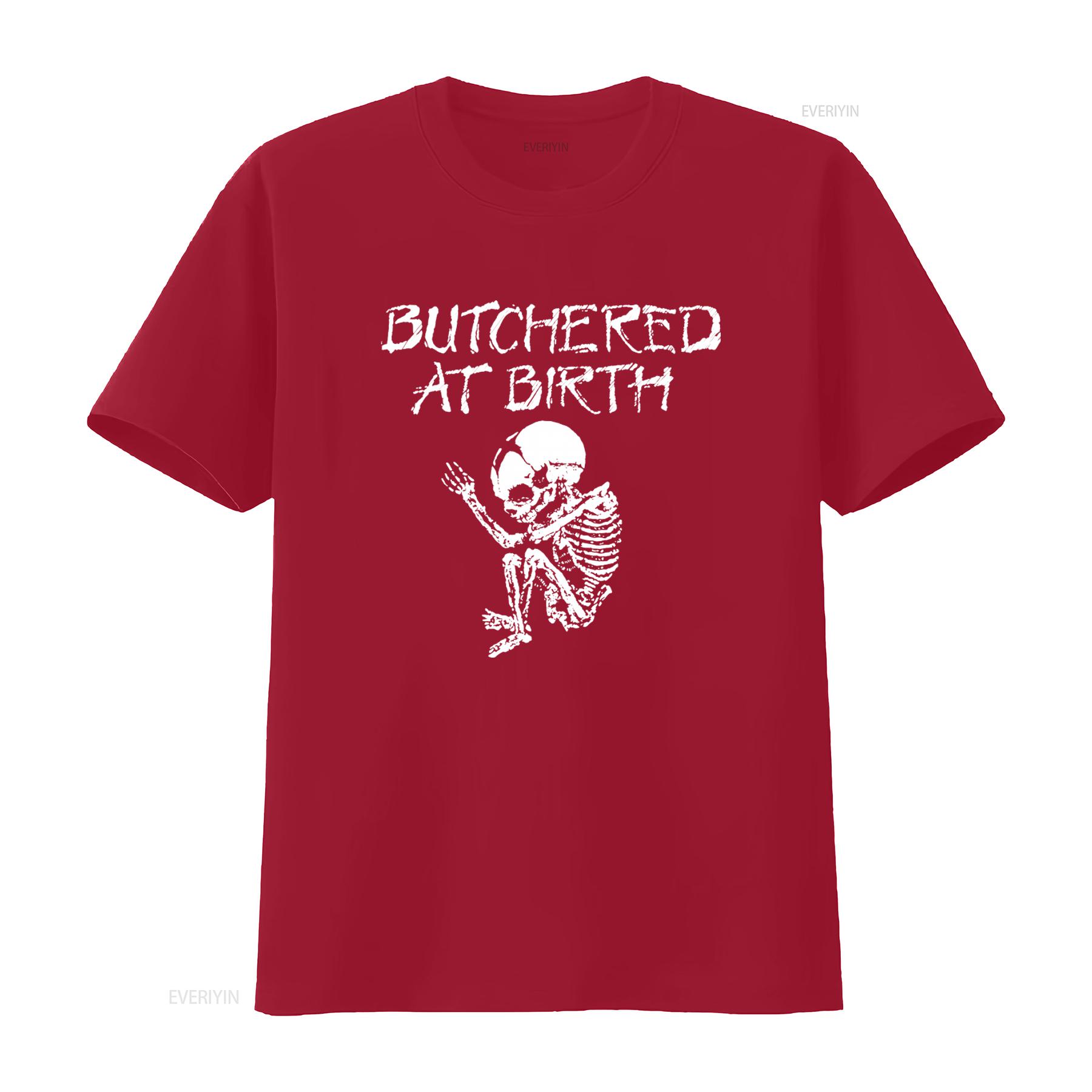 

Cannibal Corpse Butchered At Birth Death Metal Rock Band Print T Shirt vintage Washed designer clothes Casual Versatile S
