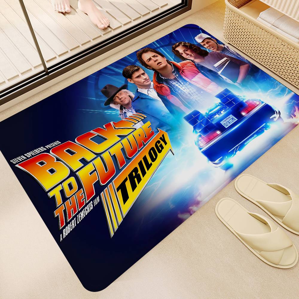 Movie B-Back To The F-uture Floor Mat INS Style Soft Bedroom Floor House Laundry Room Mat Anti-skid Household Carpets
