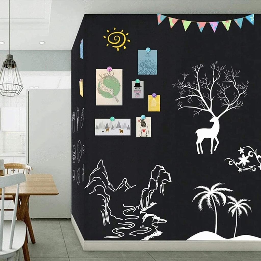 Self-Adhesive Chalkboard Wallpaper for Wall Large 200X45 Xxl + Chalks