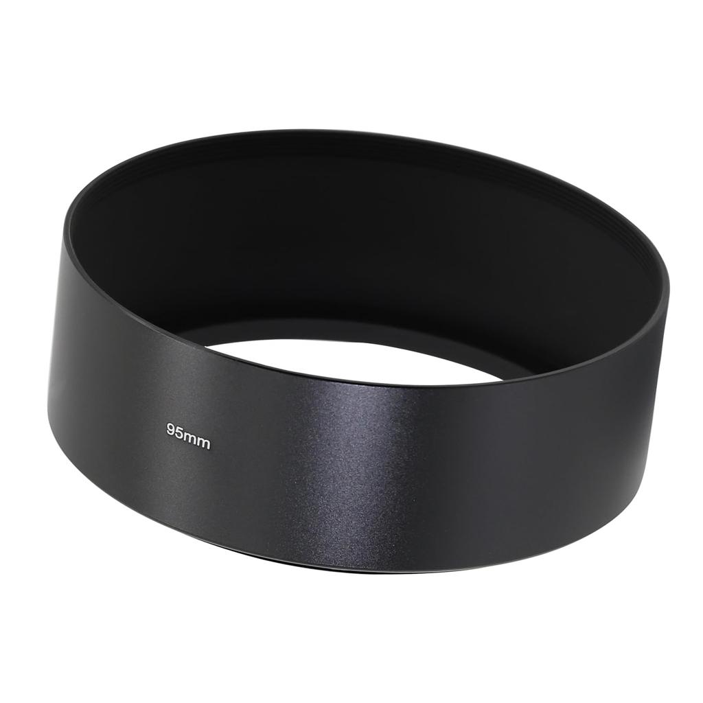 Toileum 95mm Medium Telephoto Lens Hood, 95mm Metal Screw-in Lens Shade, Lens Hood for 95mm Telephoto Lenses, Camera Lens Protection Shade