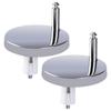 2Pcs Toilet Seat Hinges Universal Seat Top Fix Hinge Stainless Steel Replacement Toilet Seat Parts Mounting Connector Attachme
