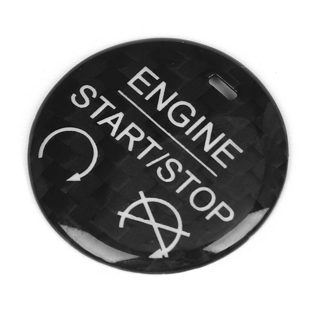 Left Hand Drive Carbon Fiber Start Stop Button Trim Decoration Fit for Ford Mustang 2015 2019