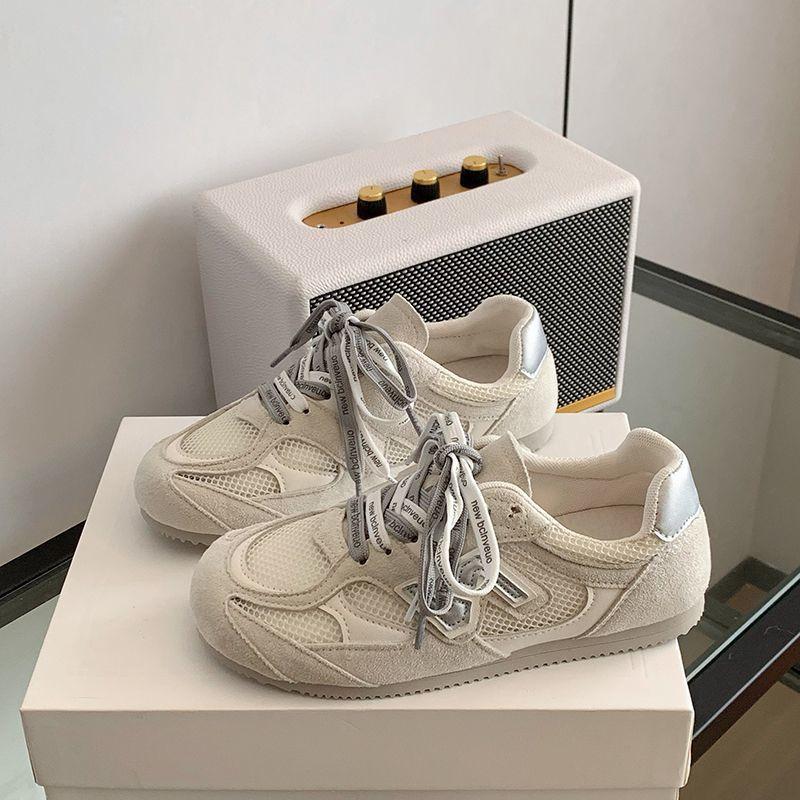 Women's new summer yellow mesh breathable casual shoes flat-soled soft-soled sneakers women's