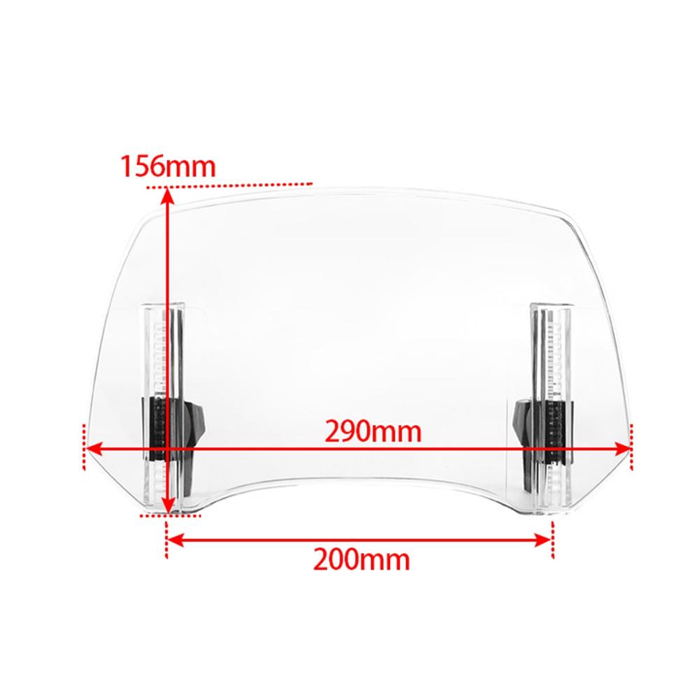 Universal Motorcycle Windshield Extension Adjustable Spoiler Clamp-On Windscreen Deflector For BMW KAWASAKI YAMAHA HONDA SUZUKI