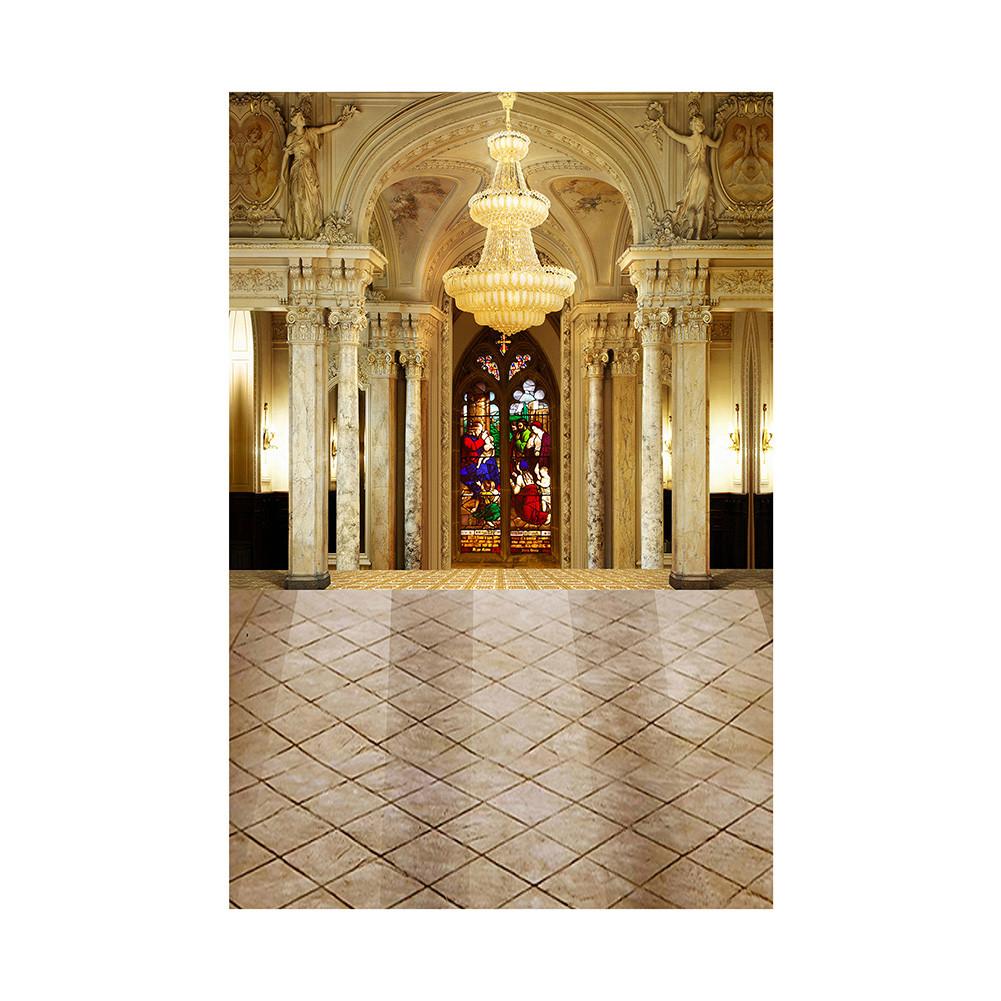 Church Backdrop for Halloween Christmas Party Decor,Photo Booth Studio Props,Home&Event Backgrounds,Wedding Decor