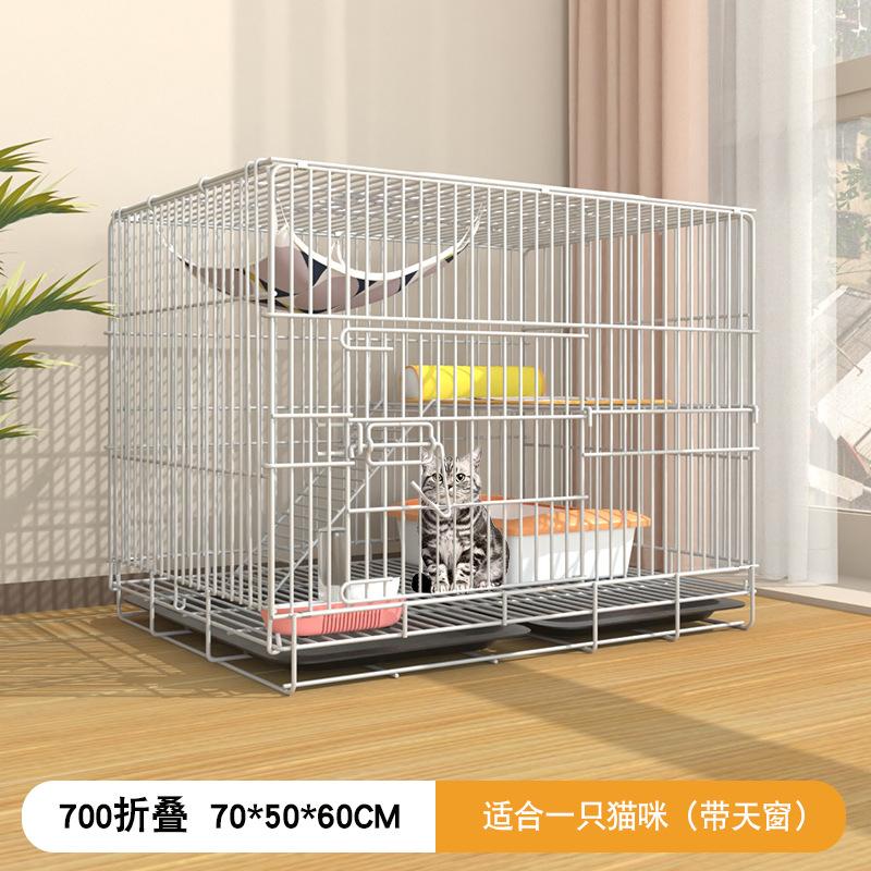 Cat Cage Home Villa with Toilet Indoor Super Folding Cat House Small Cage Cat Nest