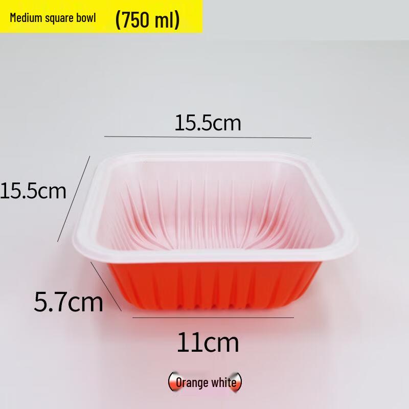 JINGRX Disposable Single Compartment Meal Containers with Lids