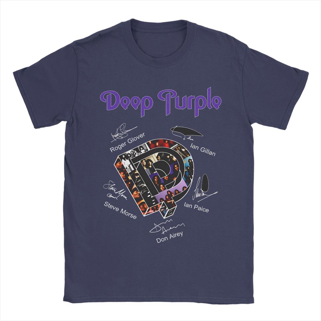 Unisex TShirt Deep Purple band Vintage Cotton Tee Shirt Short Sleeve T Shirt O Neck Clothes Adult