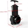 For Outdoor Accessories black Dump Waste Sewer ABS Valve 50mm/1.97inch RV Drain Valve waste valve for Caravan Trailer