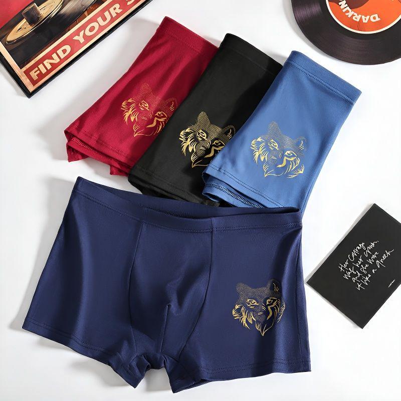 Men's Mid-Rise Boxer Briefs, Soft and Comfortable, Four-Corner Shorts, Boys' and Men's Underwear