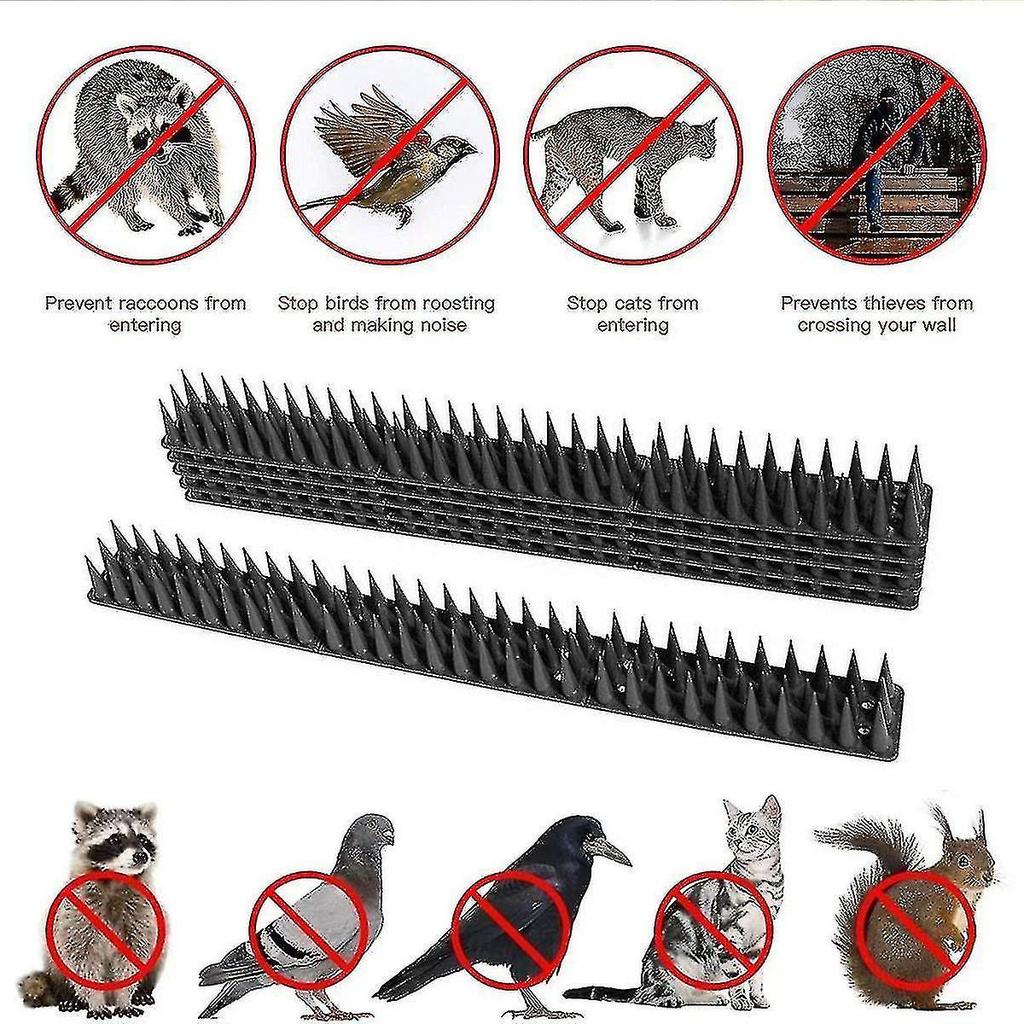 4,8 Meter Taubenabwehr Vogelspikes-Set, Edelstahl-Vogelspikes Sicher für Tauben/Vögel/Möwen/Spatzen, Installiert an Fenster, Balkon, Garten