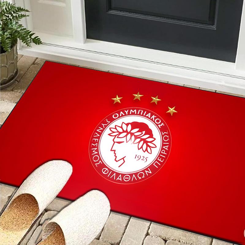 1PC rug Olympiacos Fc Team Crest Carpet, Chair Rug,Area Rug for Office Bedroom living rooms bedroom, Doormat decor Christmas fan gifts