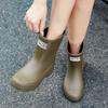 -style Rain Boots: Waterproof Rubber Shoes For Kitchen Work, Suitable For Adult Women To Wear Outdoor As Water Shoes