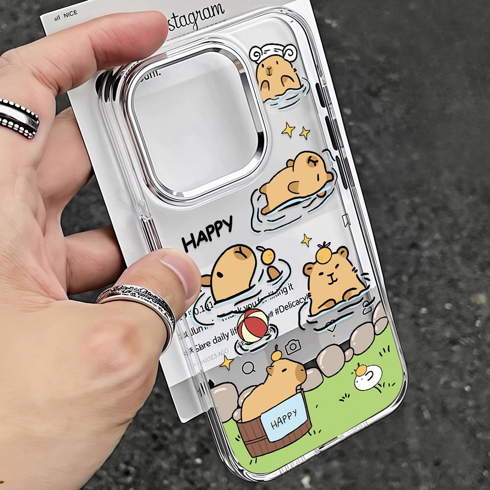 Cartoon Cute Capybaras Hot Phone Case For Xiaomi Redmi Note A5 A3 14 13 14c 13c 12 11 12s 12c 10c 10 9 Pro Plus 4G 5G Soft Cover