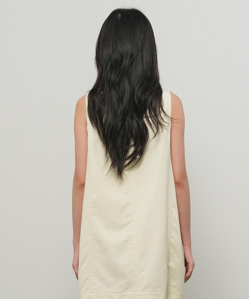 General Idea Minimal Twill Dress [Ivory] / Gf2Lop515