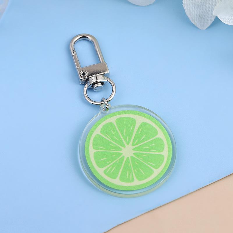 Акриловый знак Текст Подвеска Милый Мультяшный Фрукт Пробивной Брелок Подвеска Ручная Вязка Аксессуары Креативность width: 1mm length: 2.9cm height: 3.7cm