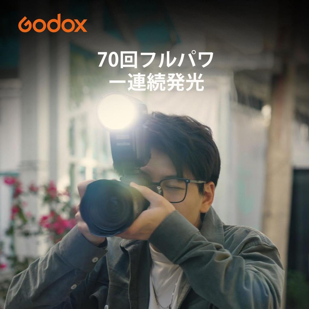 Godox V100N 100Ws TTL Round Head Camera Flash for Nikon 400 Full Power Second Recycle Wireless Touchscreen Compatible with Nikon Godox Dealer Japanese