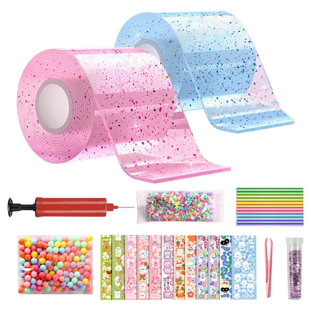 Colla Nano Impastare Musica Soffiare Bolle Set Completo Nastro Nano Biadesivo Soffiare Bolle Giocattoli Antistress Adesivo