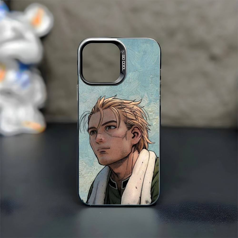 

Чехол для телефона Vinland Saga для iPhone17,16,15,14,13,12,11 Plus,Pro Max Черный Матовый Ударопрочный Чехол iPhone17