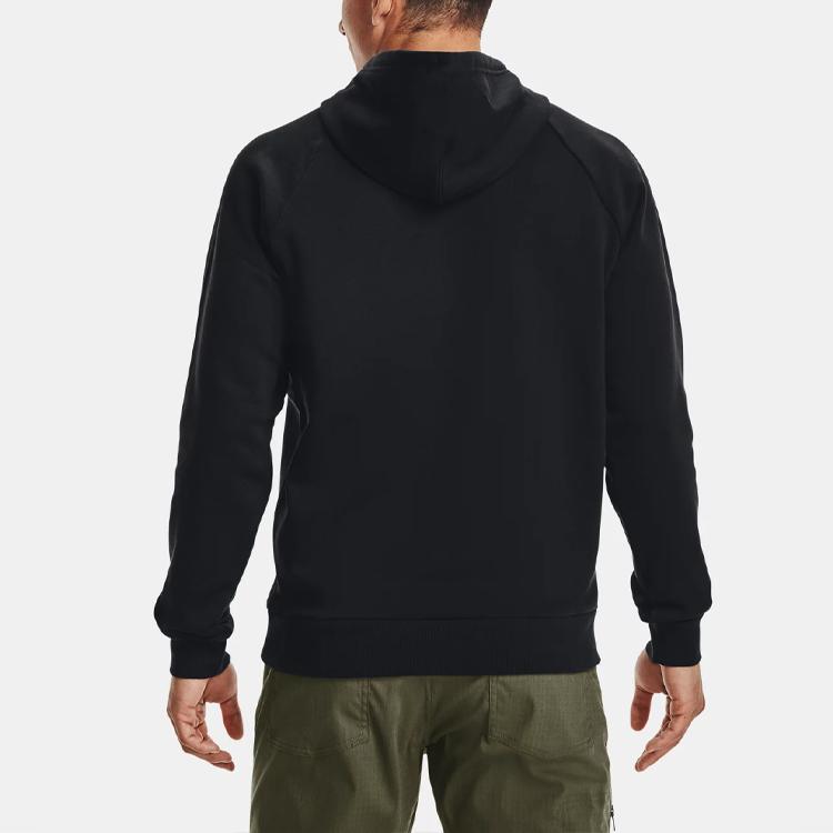 Under Armour Rival Antler Fleece Hoodie Men Outerwear Black 1365679-001