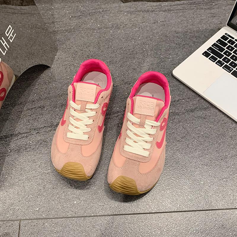 Hot wind versatile crooked head women's spring summer new sports and leisure board shoes retro lace-up