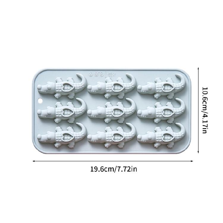 9 Unit Crocodiles Designs Silicone Mold Food Safe Materials Mould For Cake Decorating Chocolate Molds
