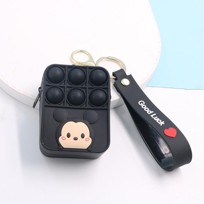 Silicone Coin Purse Mini Wallet  Sling  Bag Anti-stress Messenger Bag Strawberry Pineapple Bag