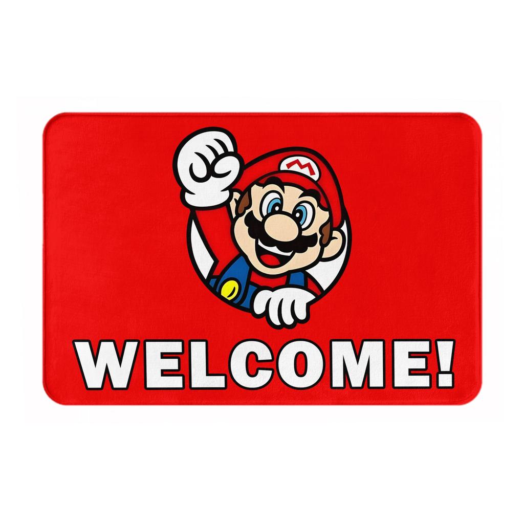 Super Bros M-Marios Door Floor Kitchen Bath Mats Anti-Slip Indoor Doormat Garden Entrance Rug Carpet Footpad