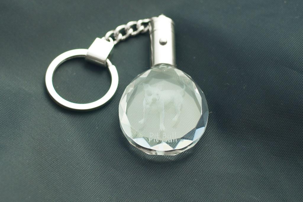 Pit Bull, American Pit Bull Terrier, Pitbull Terrier, APBT - Pendant with a Photo of a Dog, Crystal Key Ring In a Gift Box, a Unique Gift by Art-Dog