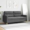 Vidaxl 2-Seater Sofa, Dark Grey, 140 Cm, Upholstered In Fabric