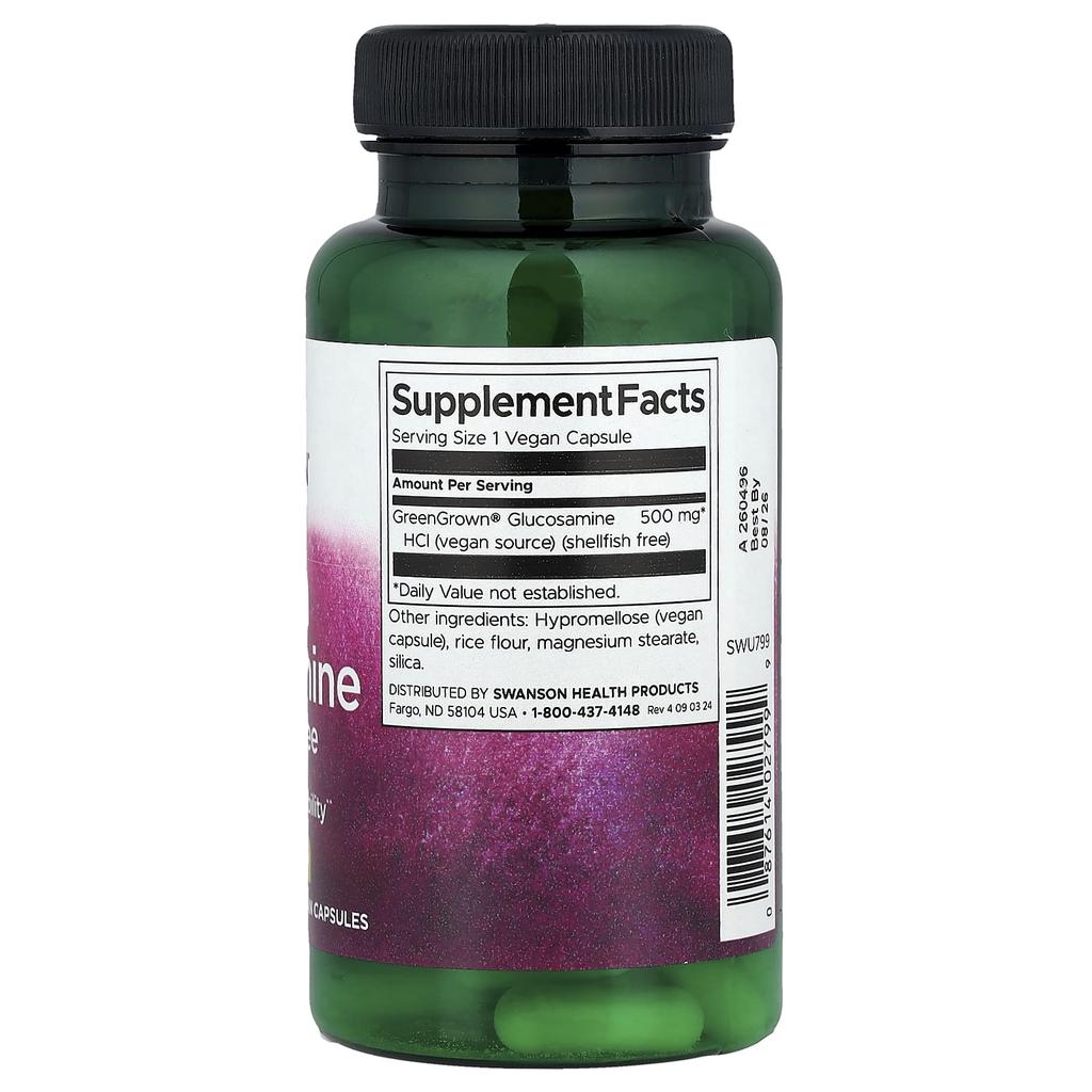 Vegan Glucosamine, 500Mg, 90 Veggie Caps