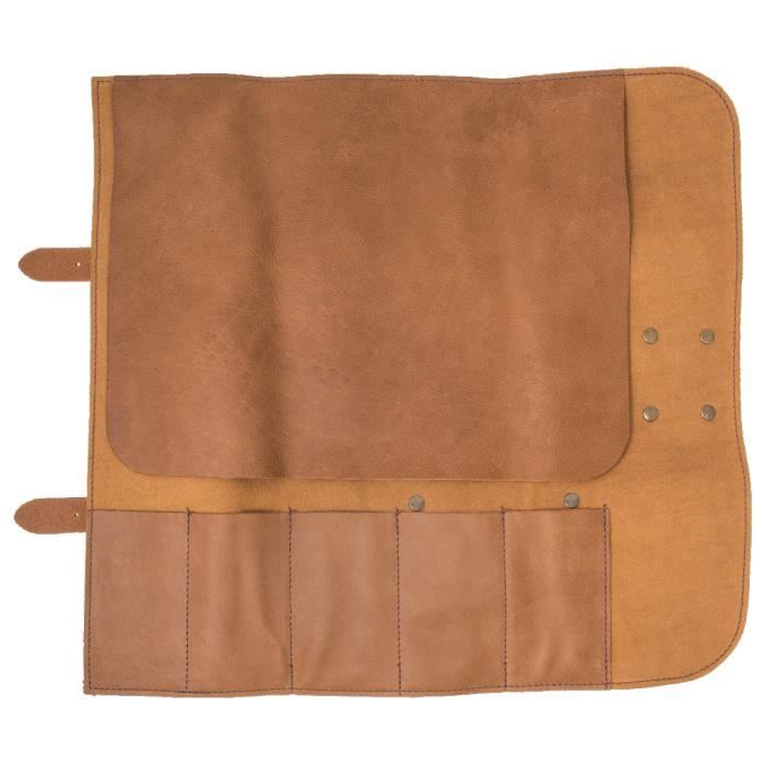 Trousse À Couteaux - ARCOS - Professionnelle - Cuir - 5 Emplacements - 470 X 446 Mm