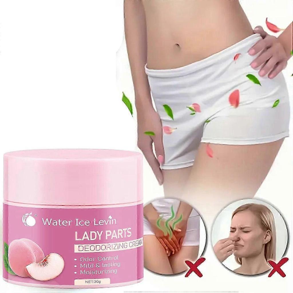 Peach-Scented Deodorant Cream for Underarms & Sensitive Areas, Moisturizing & pH Balanced FormulaOdor ControlMild & Lasting