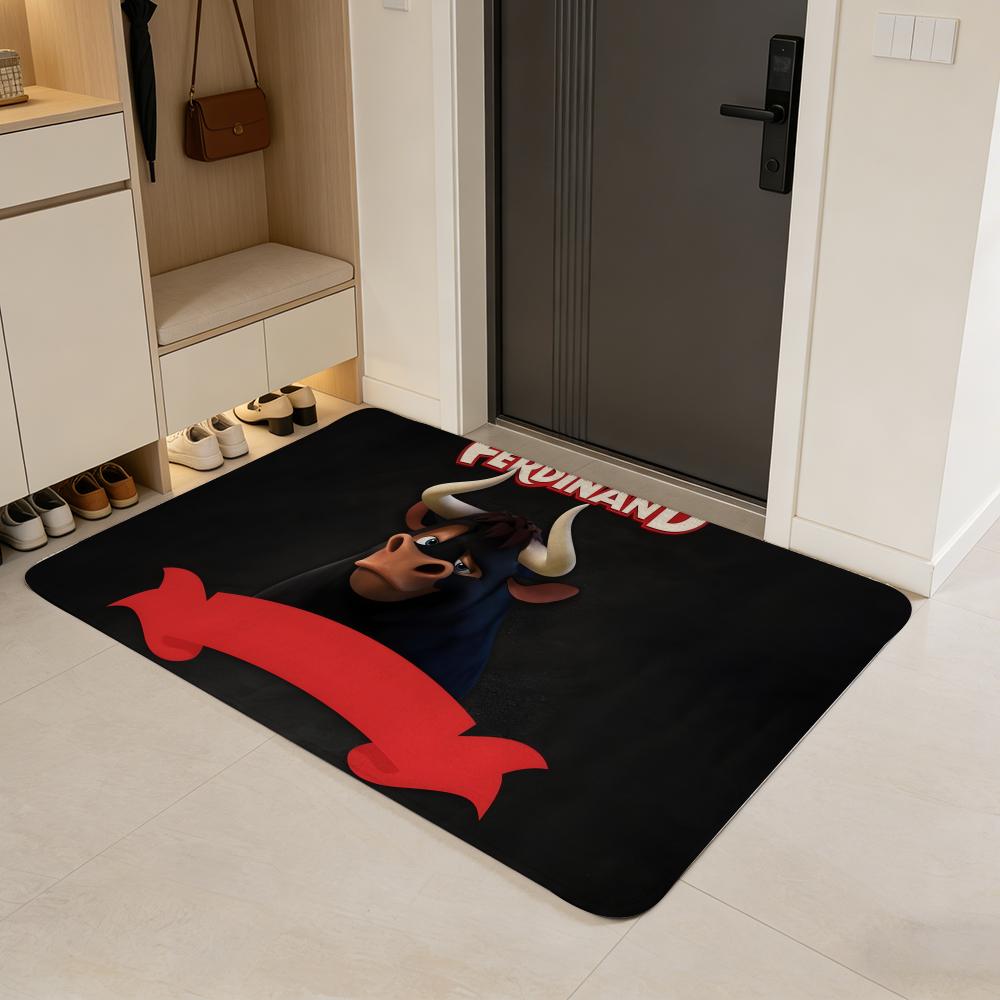 

movie F-Ferdinand Floor Mat Flannel Door Mat Non-Slip Absorbent Washable Indoor Home Rug 40x60cm