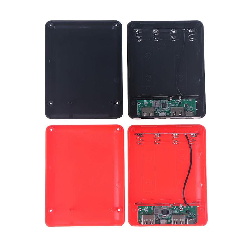4 Schlitze 18650 Batteriebox Gehäuse DIY Power Set Material Mini Lötloser Netzteilgehäuse Für Zuhause Unterwegs Und Andere Anlässe