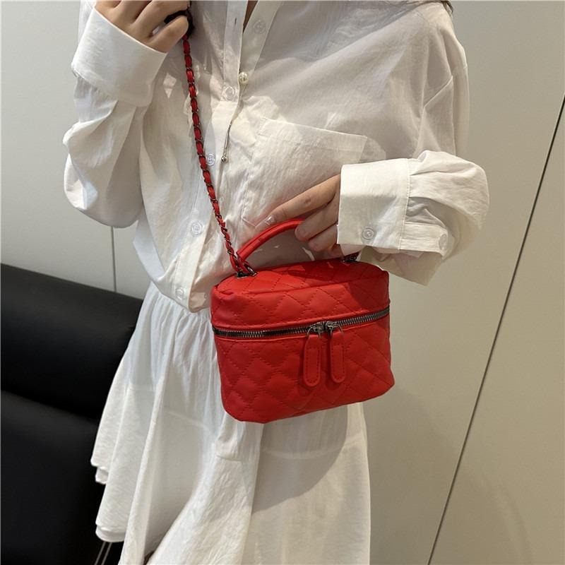Mini small bag new fashion diamond chain messenger bag versatile popular portable bucket bag