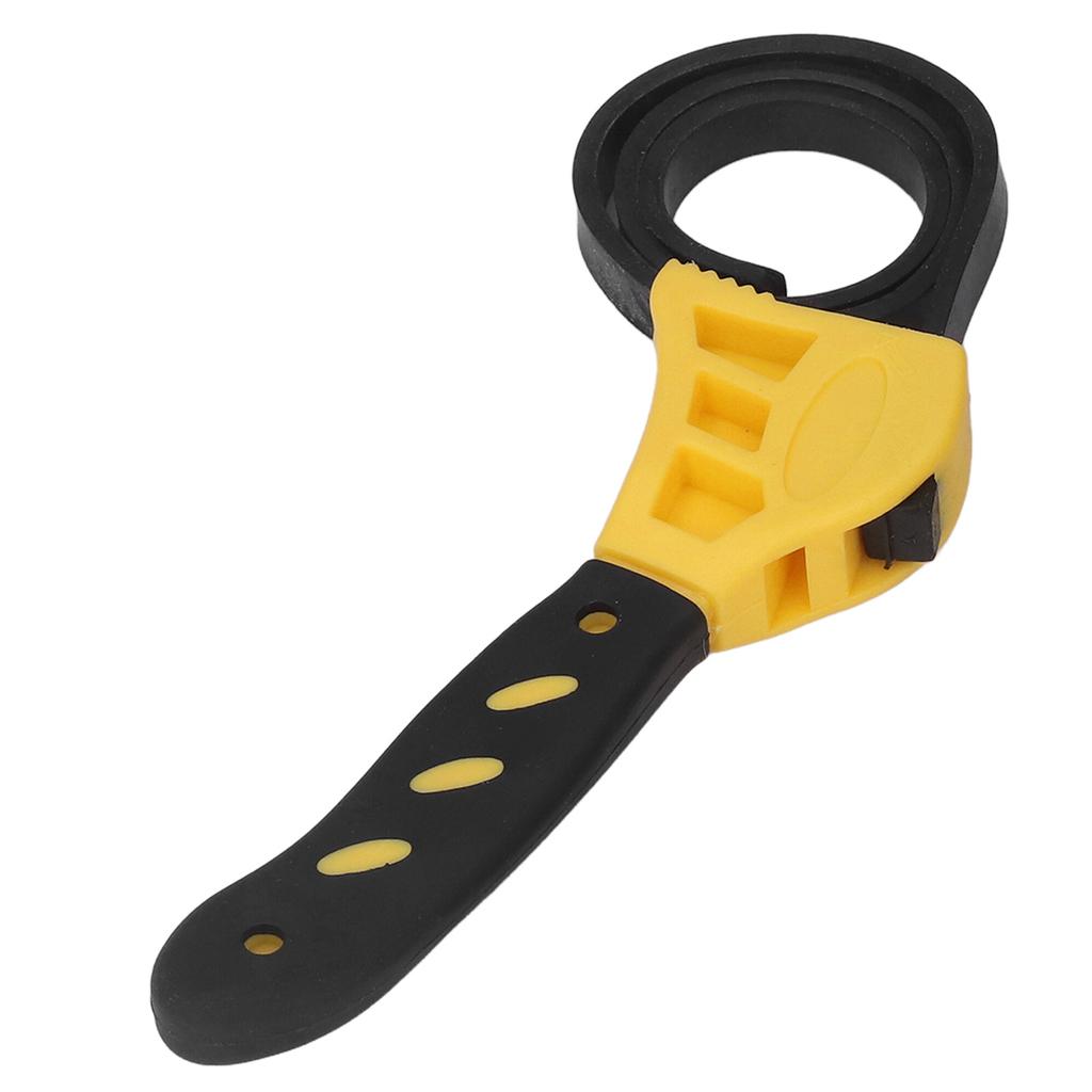 2 Pcs Belt Wrench Multi Purpose Adjustable Rubber Strap Wrench 6in 8in for Car Maintenance Yellow