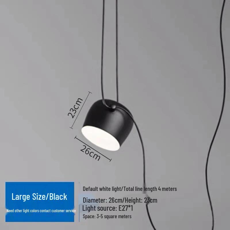 Nordic Industrial Style Three-Head Pendant Light for Cafe, Bar, or Exhibition Hall