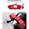 Motorcycle Modified Handlebar Lock Helmet Anti-theft Lock Electric Vehicle Dirt Bikes Aluminum Alloy Handlebar Fixed Horn Lock
