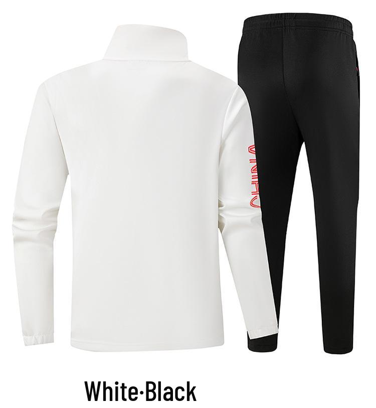 Unisex Chinese National Team Track Suit Set – Stand-up Collar, Long Sleeve, Two-Piece for Training and Competition (Spring & Autumn)